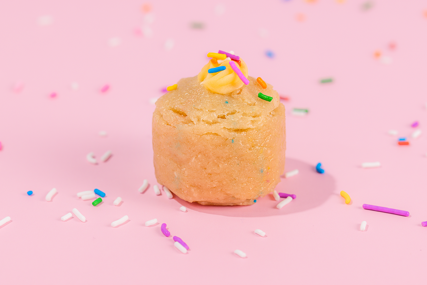 Probites Birthday Cake — bite with sprinkles scattered