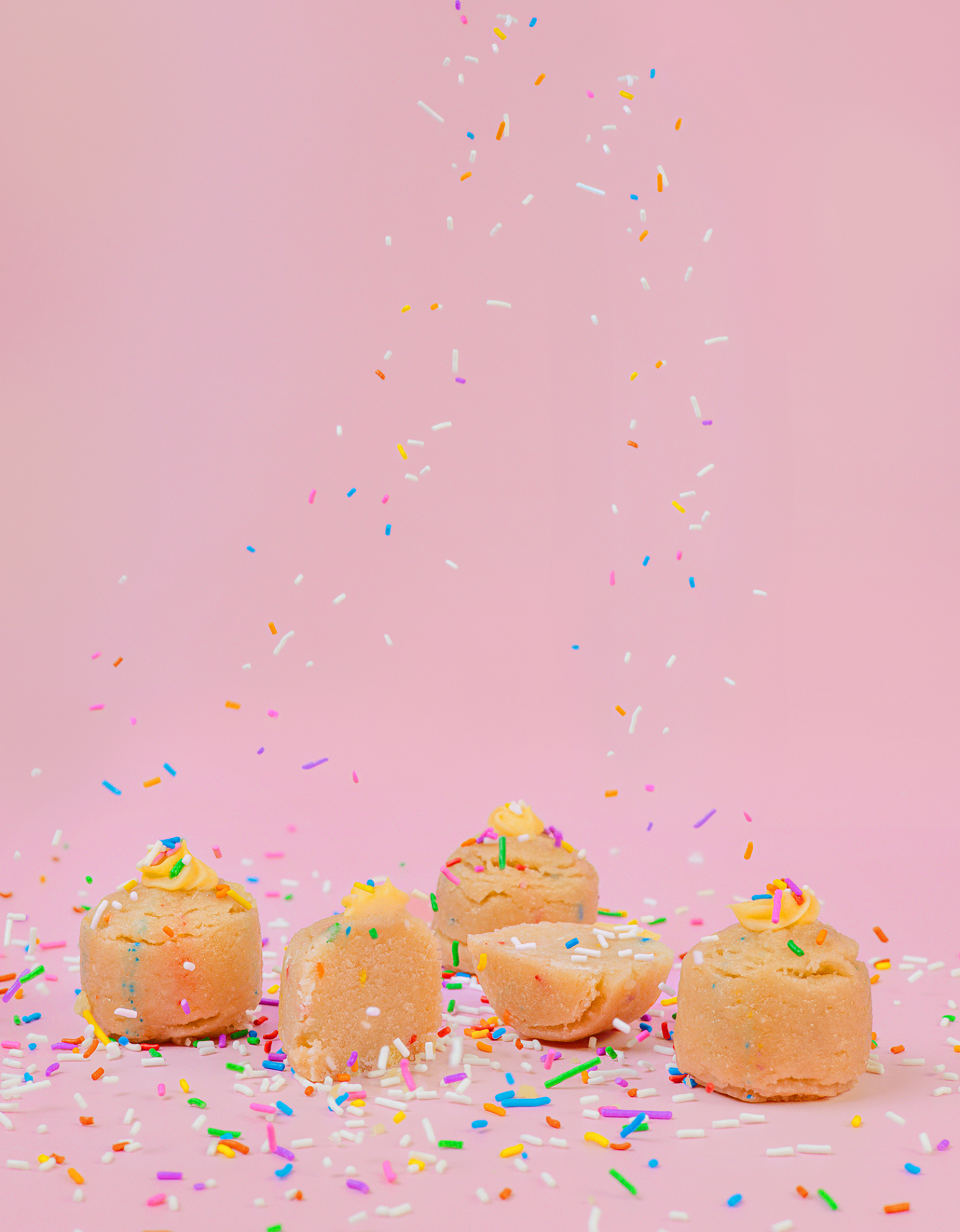 Probites Birthday Cake — confetti shower
