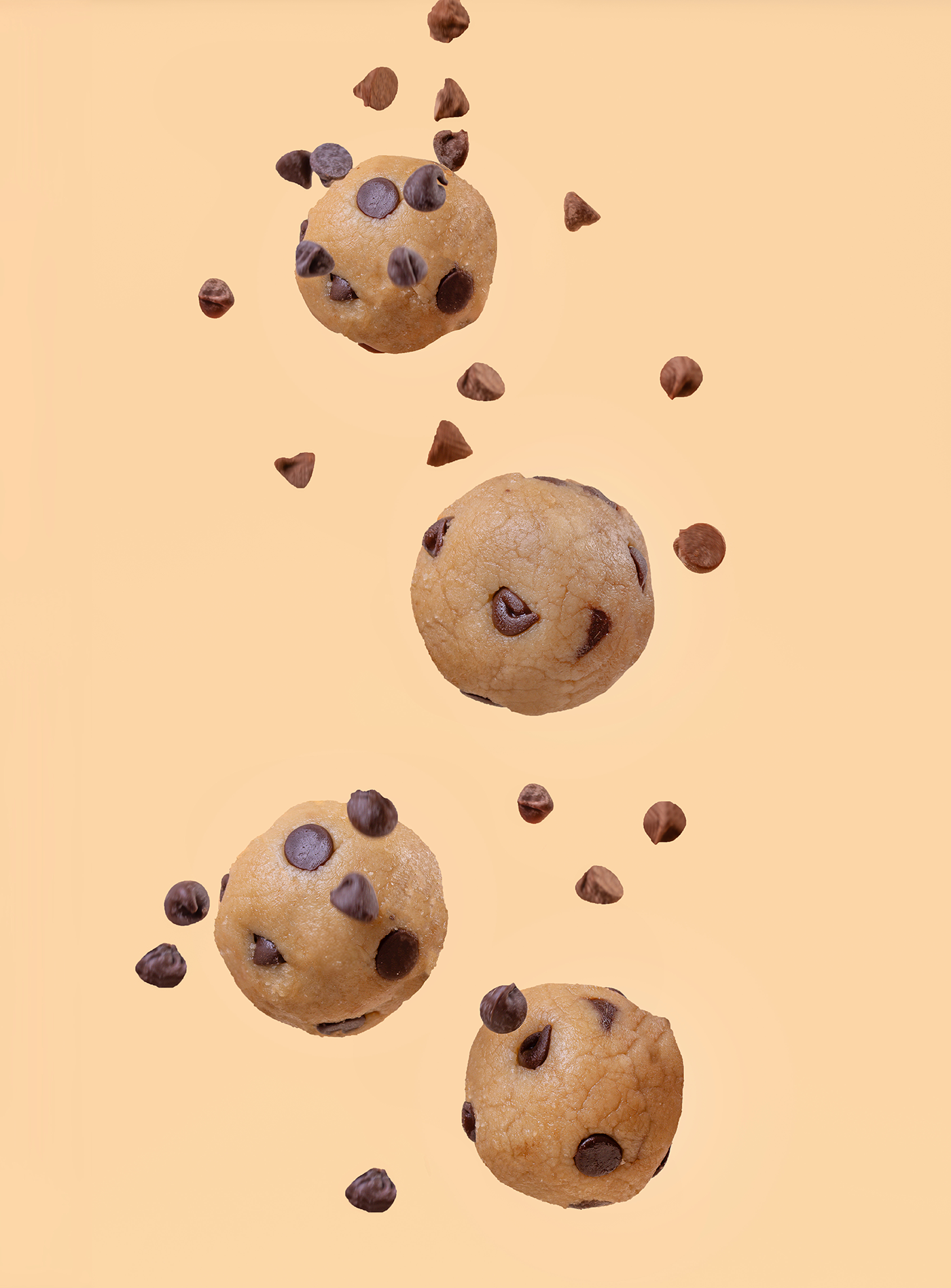 Probites Cookie Dough — falling bites with chips