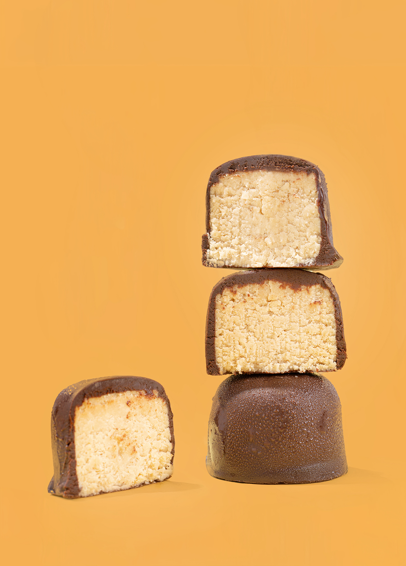 Probites Peanut Butter Coconut — stacked cross sections