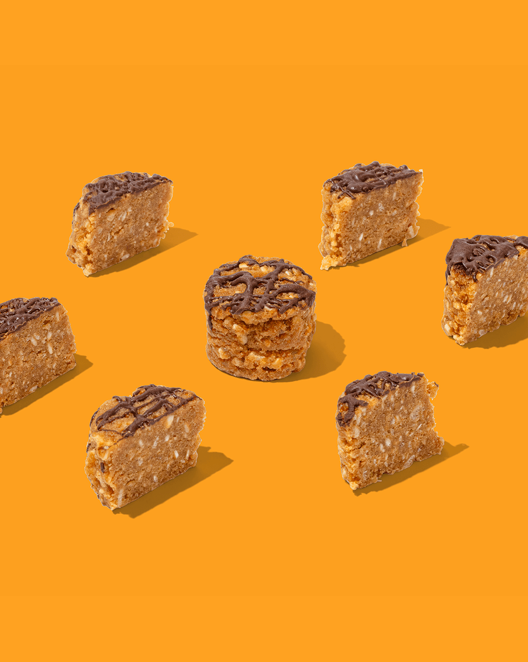 Probites Peanut Butter Crunch — scattered halves arrangement