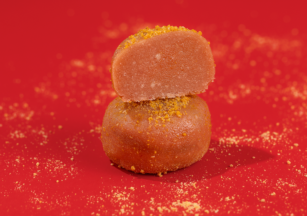 Probites Strawberry Cheesecake — stacked bite and half